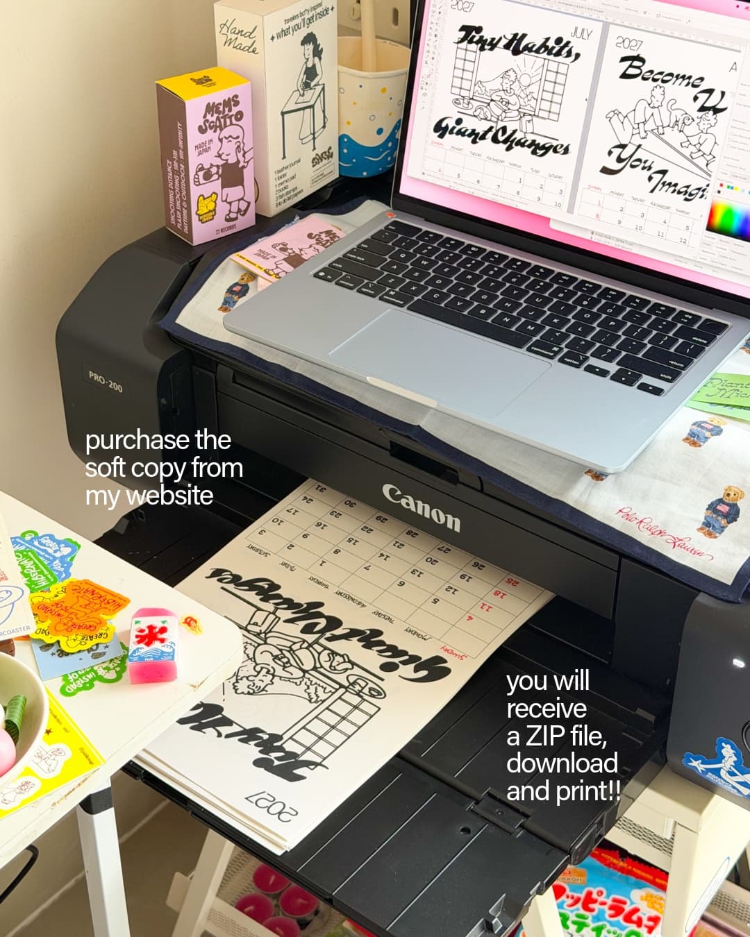 Step 1 of the calendar walkthrough