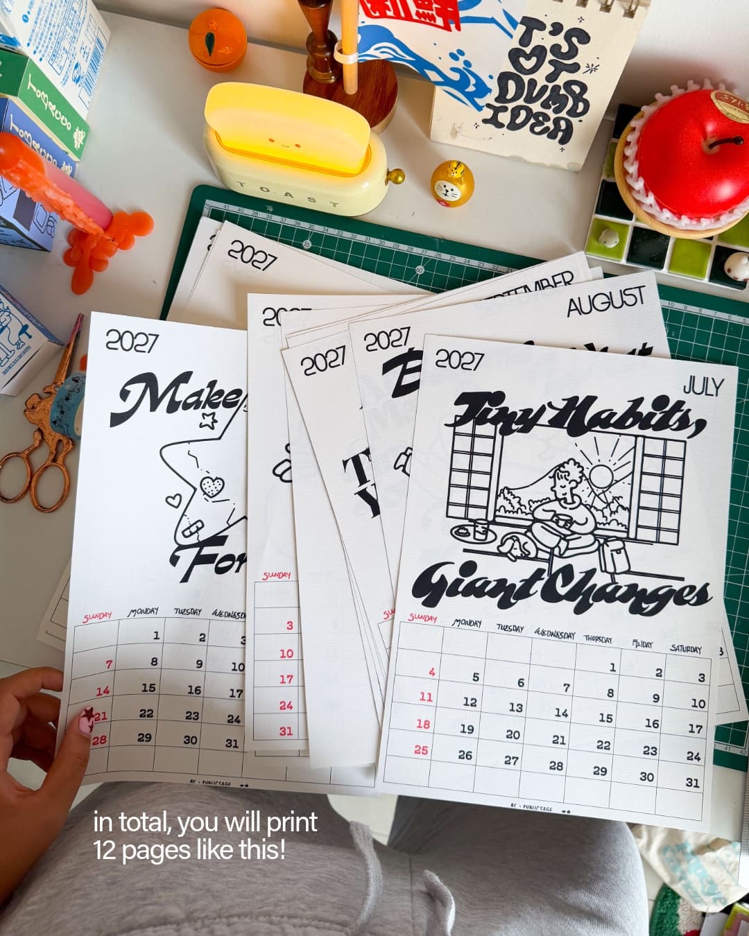 Step 2 of the calendar walkthrough