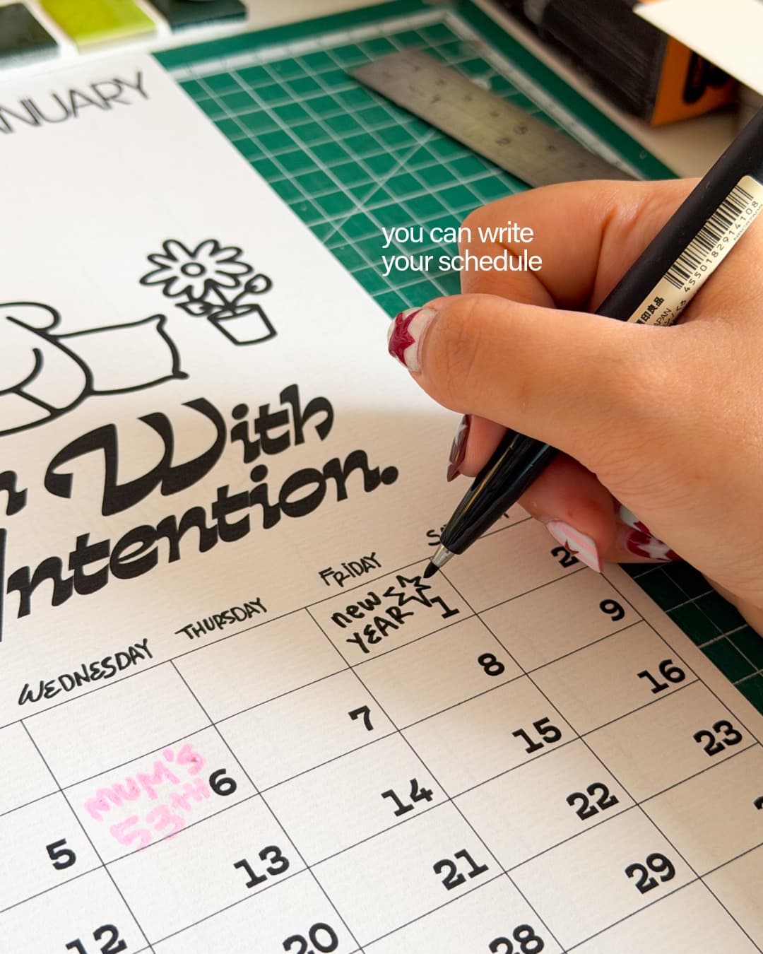Step 8 of the calendar walkthrough